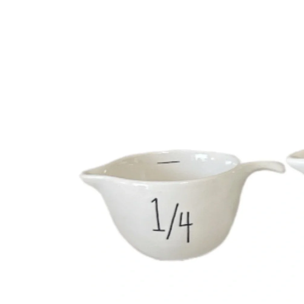 NEW  Rae Dunn Teacup Measuring Cups w/Handles Set/4